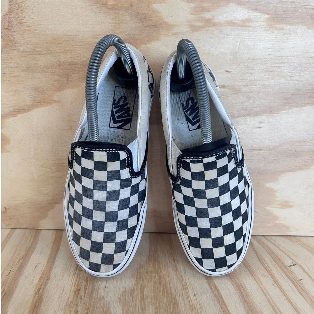 VANS - Classic Slip-On Checkeredboard - Sneakers - White/Black - Women's - 5.5 - Picture 7 of 9
